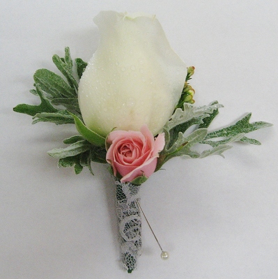 Rustic and Lace Boutonniere  from Aladdin's Floral in Idaho Falls