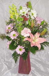 Spring Mix Square Vase Bouquet 