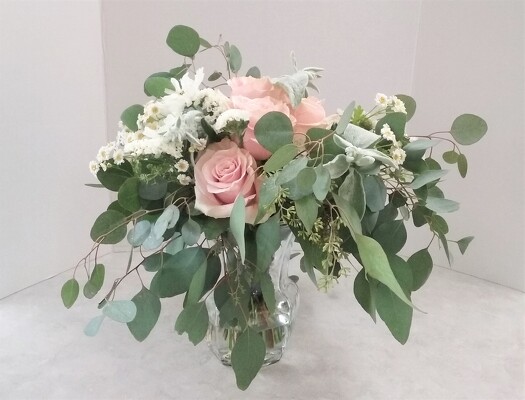 Hint of Pink Bridal Bouquet from Aladdin's Floral in Idaho Falls