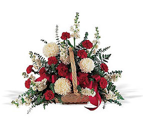 Red and White Fireside Basket