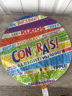 Congrats Mylar Balloon  from Aladdin's Floral in Idaho Falls