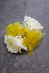 Double Rose Wrist Corsage from Aladdin's Floral in Idaho Falls