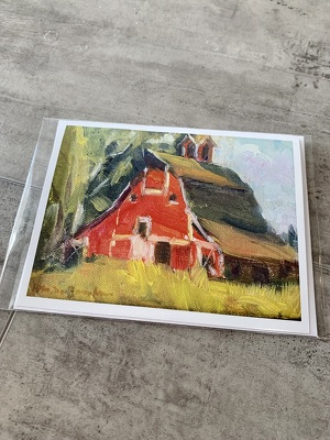Red Barn Card from Aladdin's Floral in Idaho Falls