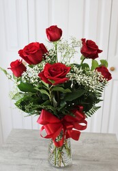 A Half-Dozen Red Roses from Aladdin's Floral in Idaho Falls