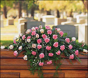 Heavenly Pink Casket Spray from Aladdin's Floral in Idaho Falls
