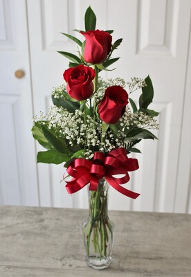 Three Red Roses from Aladdin's Floral in Idaho Falls