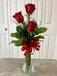 Three Red Roses from Aladdin's Floral in Idaho Falls